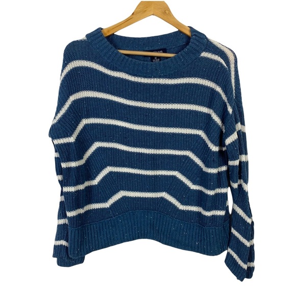 By Artisan Striped Navy Blue white Sweater Size XS - Picture 2 of 8